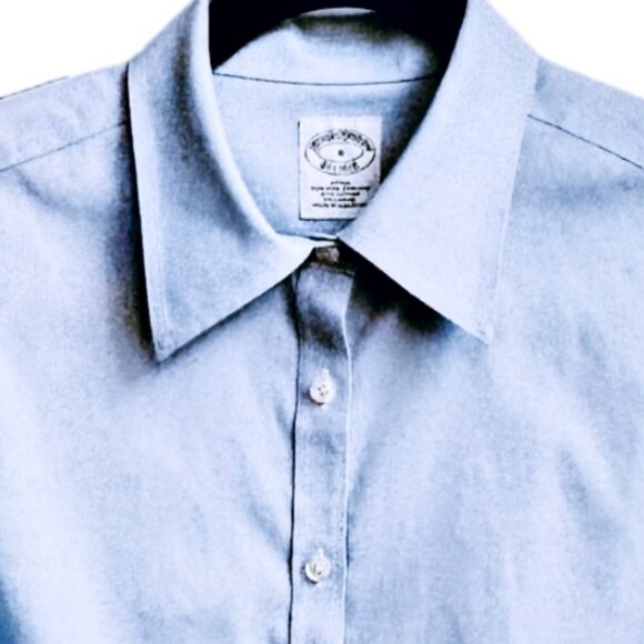 Brooks Brothers Womens Sz 8 Wrinkle-Free Button-Down Blouse 3/4 Sleeve Shirt EUC - Picture 7 of 11